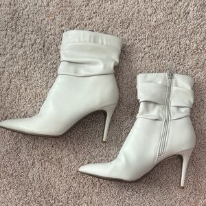 Marc Fisher White Heeled Boots